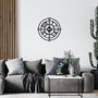 Wallity Enzoclock - S010 Reloj de Pared Decorativo Negro de Metal